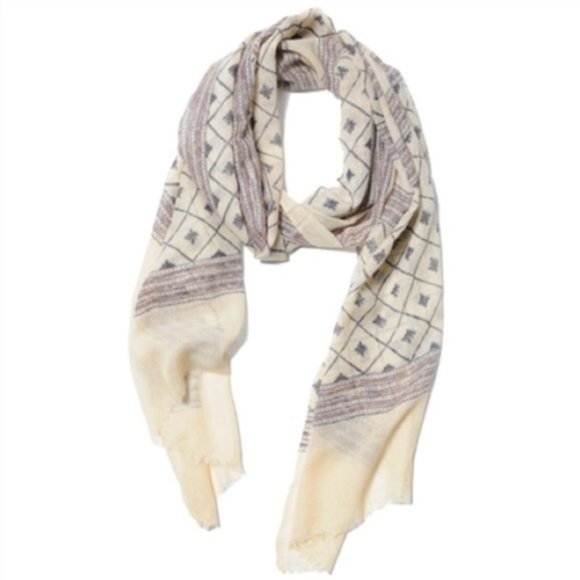Boutique Accessories - Handmade Scarf India 100% Wool Cream Beige